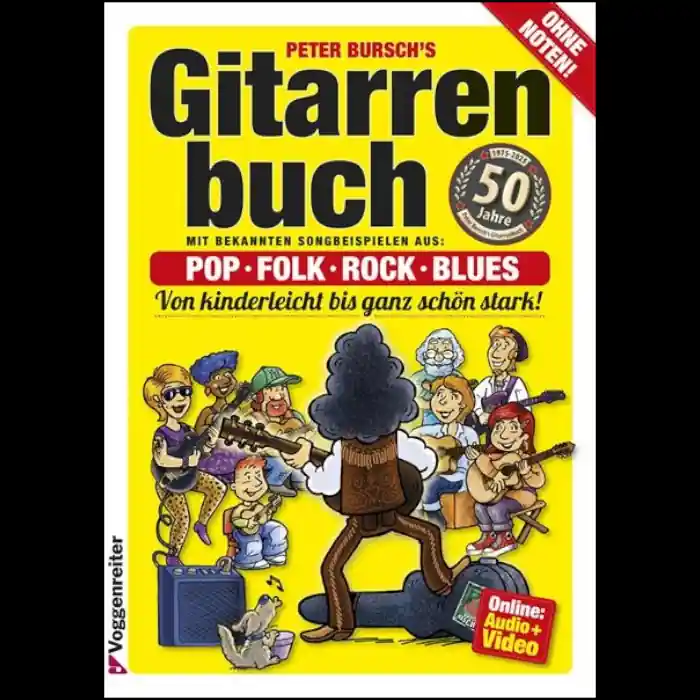 Peter Bursch’s ‚GITARRENBUCH‘ ohne Noten | Band 1 Preis Gesenkt