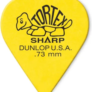 Dunlop Tortex Sharp Plektrum 0.73mm gelb 412R73 Neu Im Sortiment