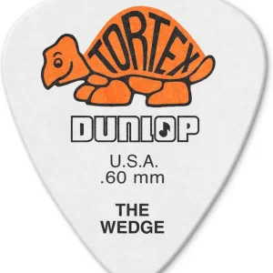 Geprüft Dunlop Tortex Wedge Plektrum 0.60mm weiß 424R60