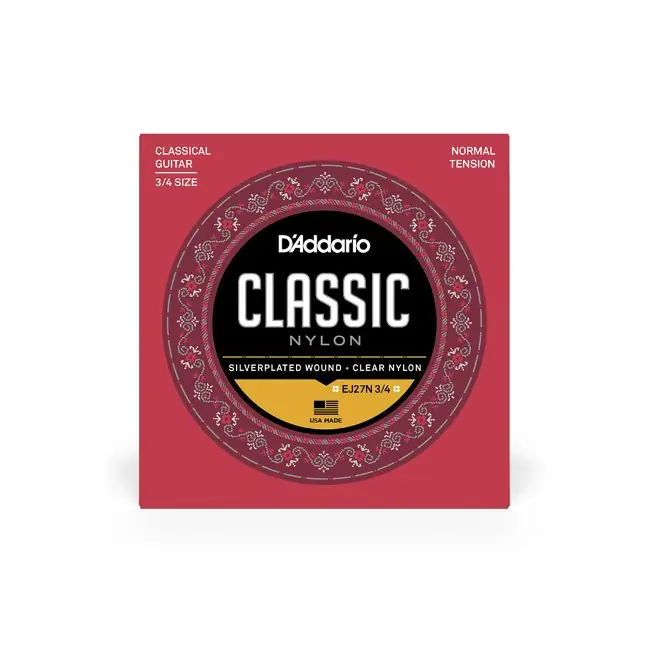 D Addario EJ 27 Classic Nylon 3/4 Guitar Echt