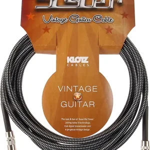 Klotz Vintage 59er Instrumenten Kabel 3m weiß schwarz Coated Billig