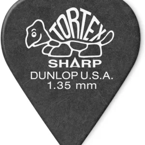 Dunlop Plektrum Tortex Sharp 1.35mm schwarz 412R135 Kostenloser Rückversand