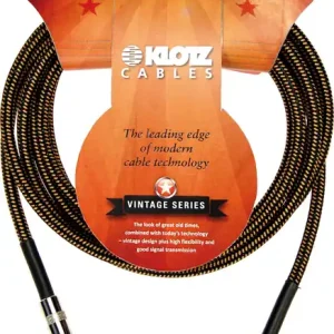 Klotz Vintage 59er Instrumenten Kabel 3m gelb schwarz Coated Neu Im Sortiment