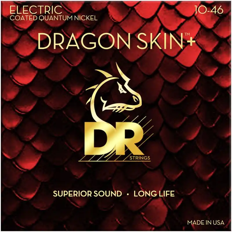 Meistverkauft DR DEQ-10 DRAGON SKIN+ Medium 010-046 Quantum Nickel Electric Guitar Strings
