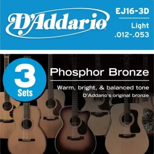 Kostenfreie Lieferung D Addario EJ 16 012-053 Phosphor Bronze 3 Sets