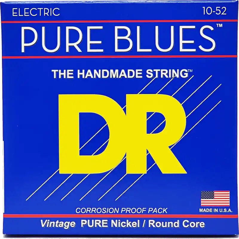 Sale DR PHR-10/52 Pure Blues Medium to Heavy 010-052 Pure Nickel Electric Guitar Strings