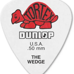 Dunlop Tortex Wedge Plektrum 0.50mm weiß 424R50 Zertifiziert