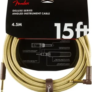 Fender Kabel Deluxe Series 4,5m gerade/winkel Tweed Preisknaller