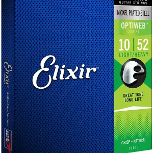 Elixir Optiweb 19077 Light/Heavy 010-052 E-Gitarren Saiten Garantierte Lieferung