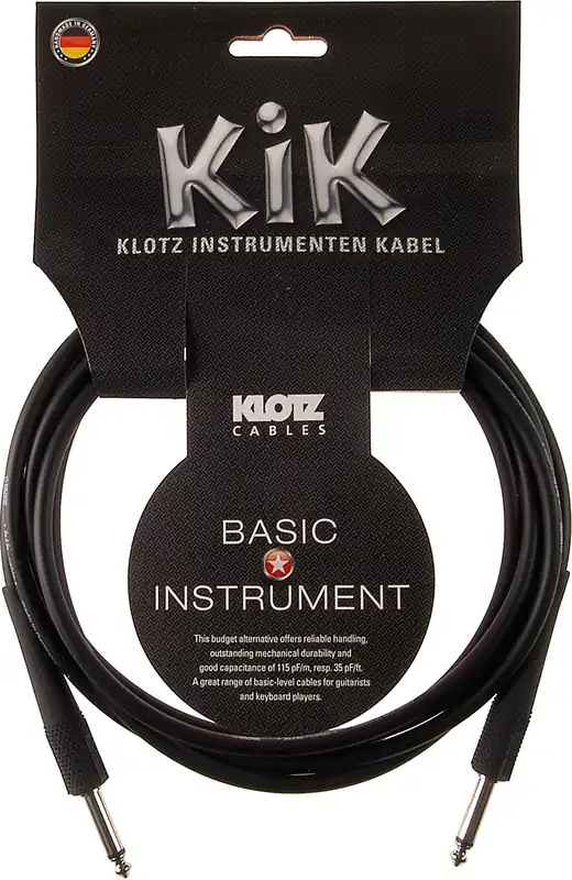 Ausverkauf Klotz KIK Instrumentenkabel 3m schwarz