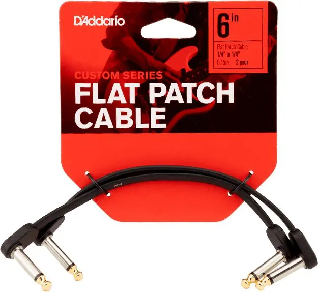 Abverkauf D Addario Custom Serie Flat Patch Kabel gewinkelt 15cm 2er Packung
