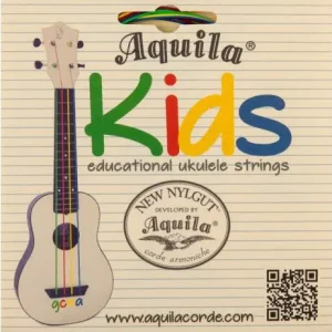 Neue Ware Aquila Multi-Color Educational Ukulele String Set - GCEA Tuning (High-G) 160U - Kids Series