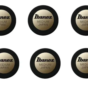 Ibanez Plektren Round Black Medium 6er Pack Echt