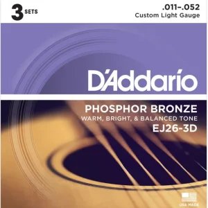 D Addario EJ 26 011-052 Phosphor Bronze 3er Satz Solange Der Vorrat Reicht