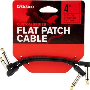 Jetzt Bestellen D Addario Custom Serie Flat Patch Kabel versetzt gewinkelt 10cm 2er Packung