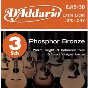 Nur Heute D Addario EJ 15 010-047 Phosphor Bronze 3 Sets