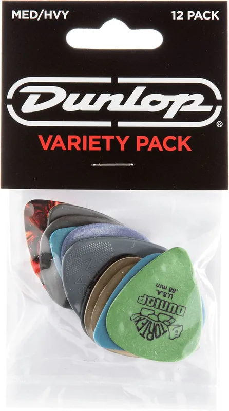 Dunlop Variety Pack Plektren medium und heavy 2 Player's 12er Pack Ausverkauf