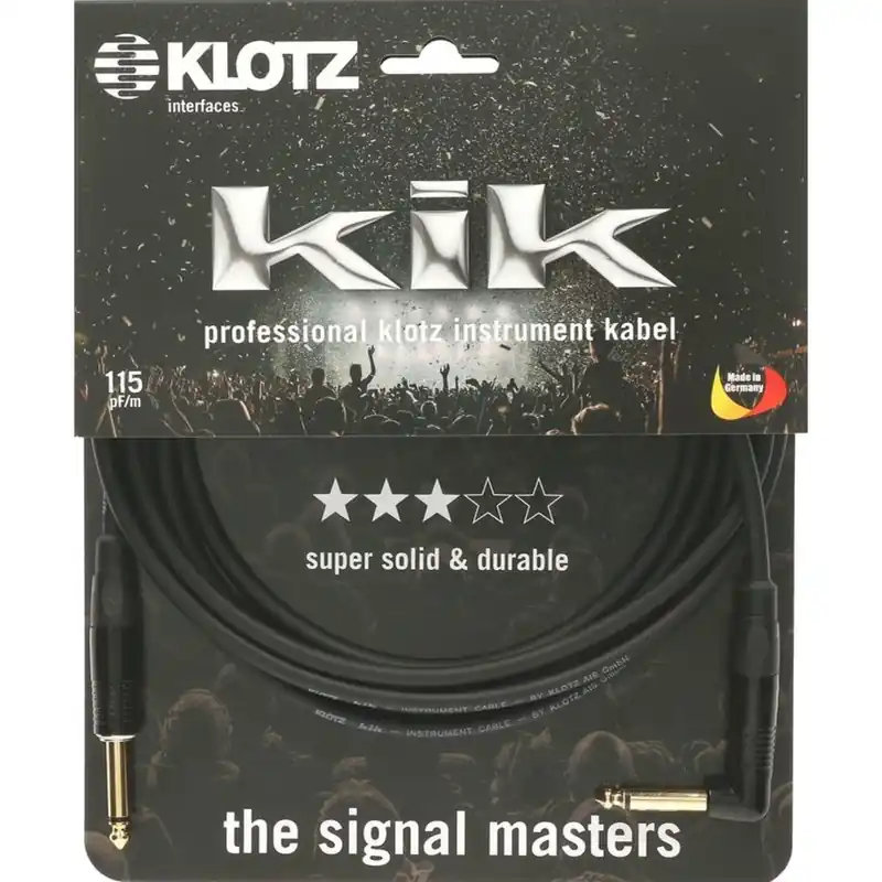 Klotz KIKKG Instrumentenkabel 9m Winkel schwarz Highlight