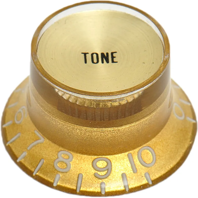Göldo Potiknopf G-Style Hutform gold/gold Inlay Tone Letzte Chance