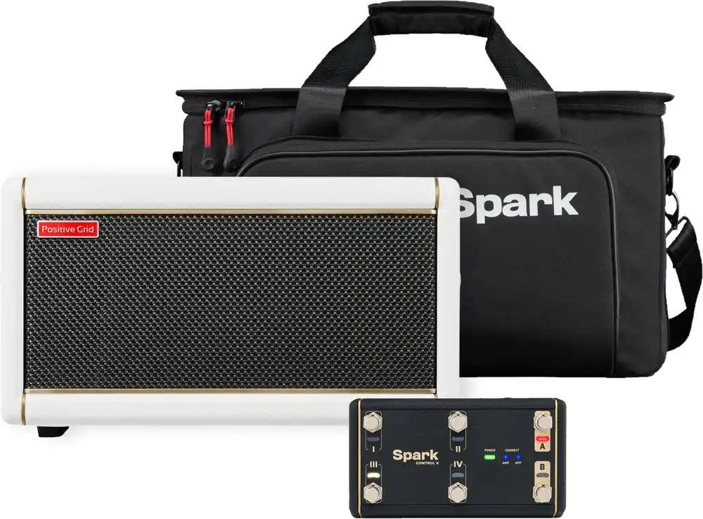 Positive Grid Spark 2 White Control X Bag Bundle Knallerangebot