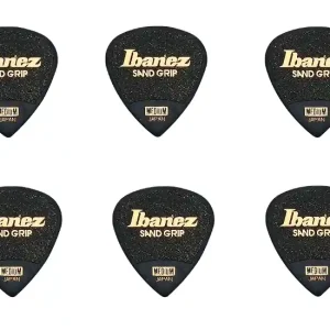 Garantierte Lieferung Ibanez Plektren Grip Wizard Japan Black 0,8mm 6er Pack
