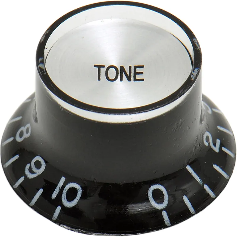Göldo Potiknopf G-Style Hutform schwarz/chrom Inlay Tone Mega-Angebot