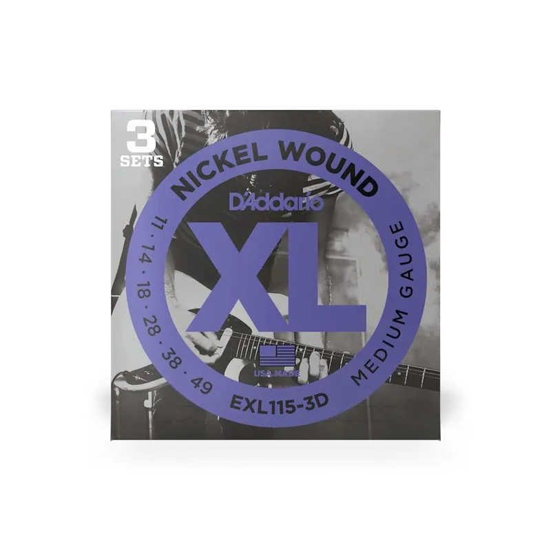 Geprüft D Addario EXL 115-3D 011-049 Medium 3 Sets