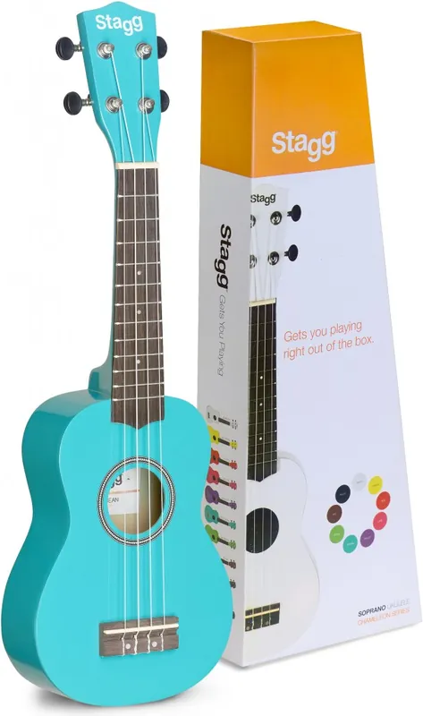 Stagg US-Ocean Sopran Ukulele blau mit Tasche Neu