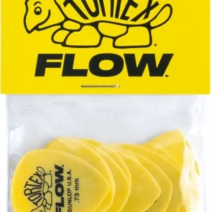 Kostenloser Versand Dunlop Tortex Flow Plektren Standard 0,73mm gelb 558P073 12er Pack