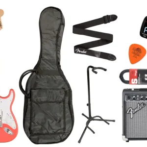 Fender Squier Starterset Sonic Strat HSS Tahitian Coral Sichere Zahlung