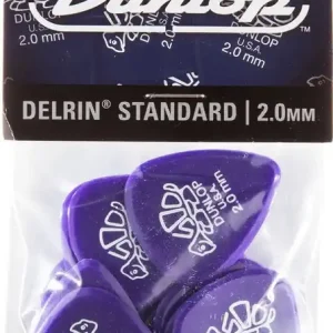 Dunlop Delrin 500 Picks 2.00mm 41P200 12er Pack Preisreduziert