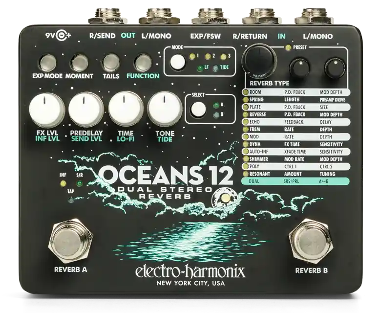 Preisreduziert Electro Harmonix Oceans 12 Dual Stereo Reverb