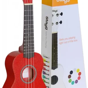 Stagg US-Red Sopran Ukulele rot mit Tasche Angebot