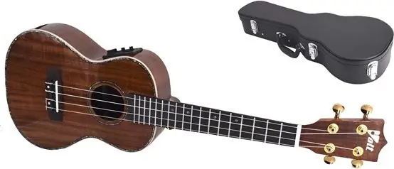 Preiswert Volt Ukulele Maui Konzert EQ (massiv Koa)