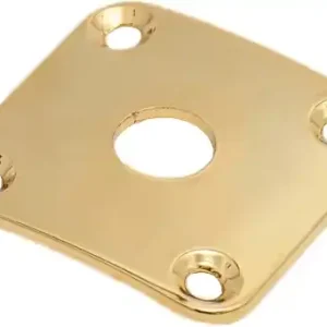 Echt Göldo Buchsenblech 4-Loch gebogen gold