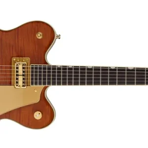 Echt Gretsch LTD Flame Okoume Broadkaster Double-Cut w/Bigsby Roundup Orange