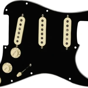 Ausverkauf Fender Pre-Wired Strat Pickguard Tex-Mex Pickups Black PG 11-Hole