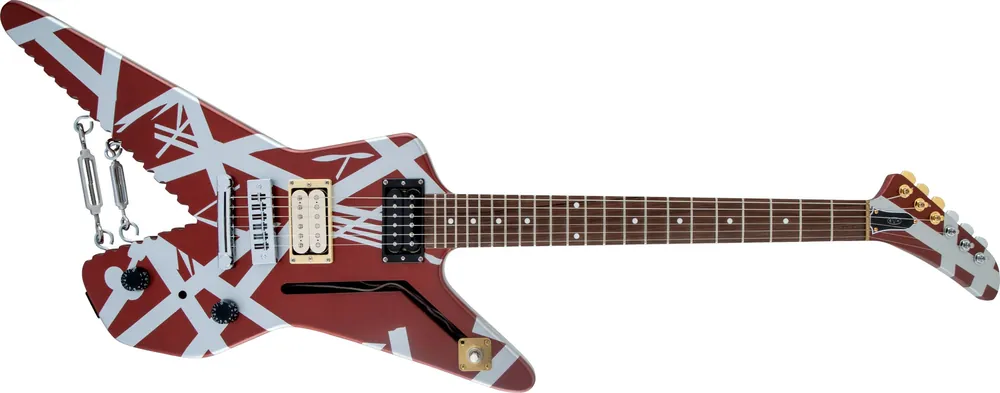 Top-Angebot EVH Striped Series Shark Burgundy with Silver Stripes (Retoure)