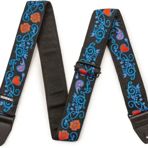 Dunlop Jimi Hendrix Blacklight Gurt Monterey Blue JH24 Mega-Angebot
