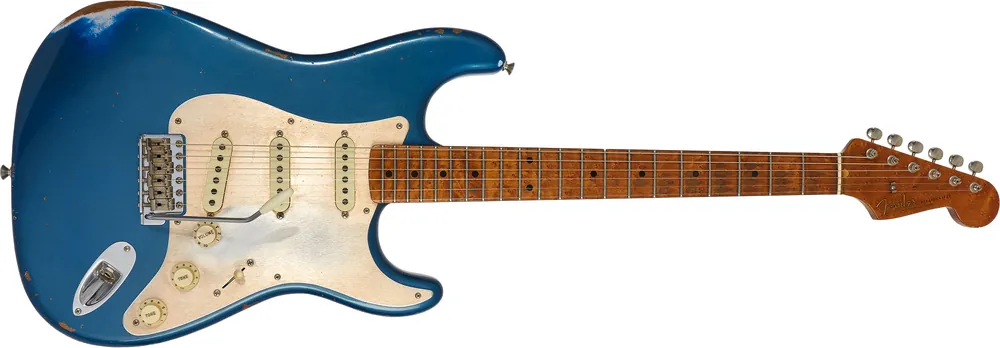 Saisonangebot Fender Custom Shop 1956 Strat Relic ROASTED Aged Lake Placid Blue 30th Anniversary (gebraucht)