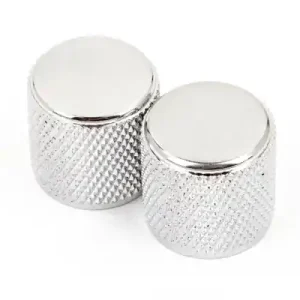 Super-Preis Fender Potiknöpfe Knurled Knobs Tele/P-Bass Chrome