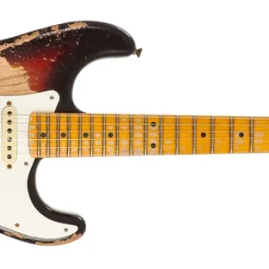 Top-Seller Fender Custom Shop Red Hot Stratocaster Super Heavy Relic Faded Chocolate 3-Color Sunburst Limited Edition (gebraucht)