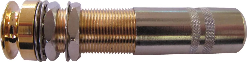 Göldo Klinken-Rohrbuchse Stereo Akustik mit Gurtpin gold Schneller Versand