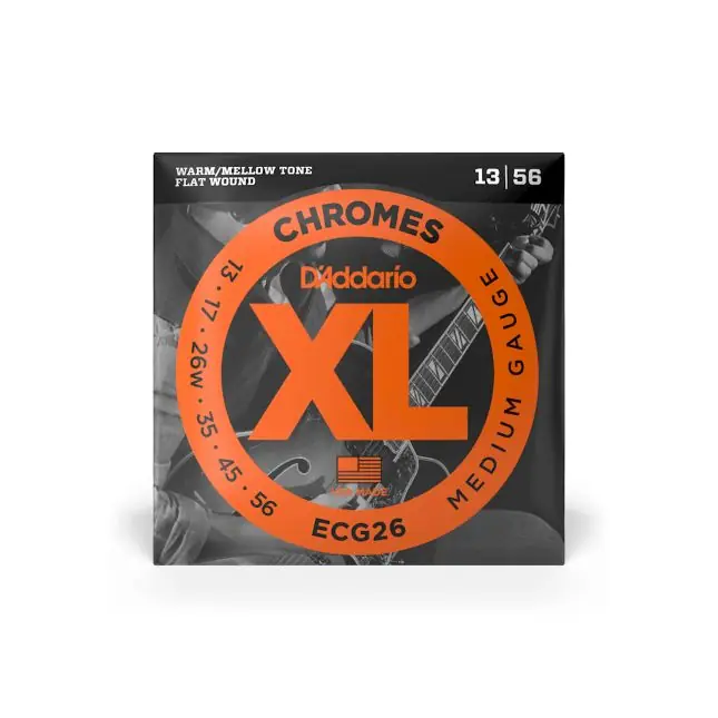 Beliebt D Addario Chromes ECG 26 013-056 Flat Wound