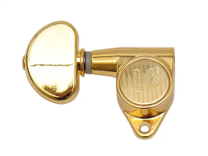 Markenprodukt Kluson Mechaniken Round-Backs Kidney Flügel 3/3 Gold