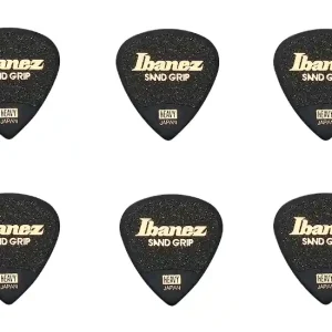 Direktkauf Ibanez Plektren Sand Grip Black Heavy 1.0mm 6er Pack