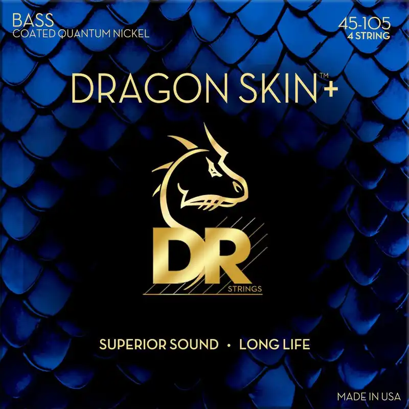DR DBQ-45 DRAGON SKIN+ Medium 045-105 Quantum Nickel Electric Bass Strings Schneller Versand