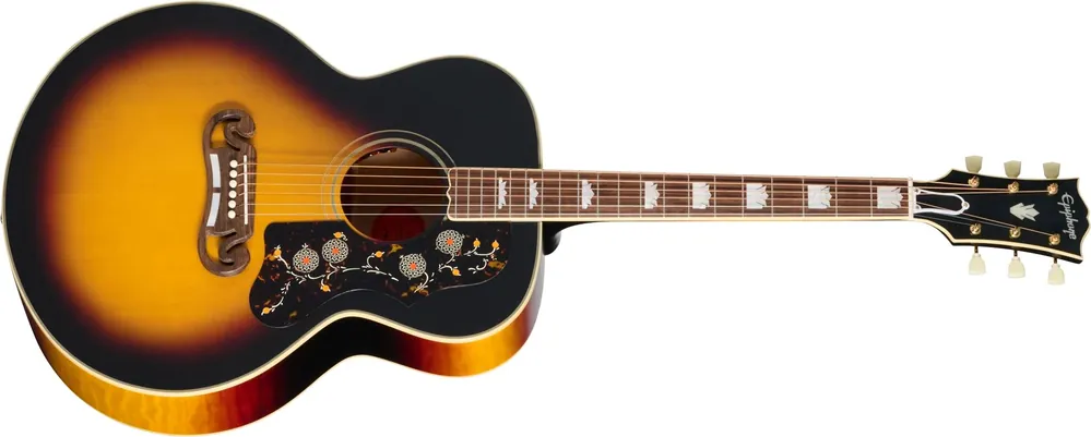 Neu Epiphone 1957 SJ-200 Vintage Sunburst