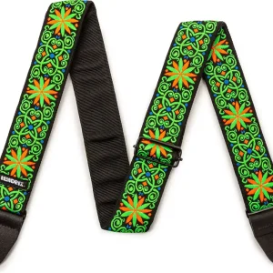 Saisonangebot Dunlop Jimi Hendrix Blacklight Gurt Fillmore Green JH26