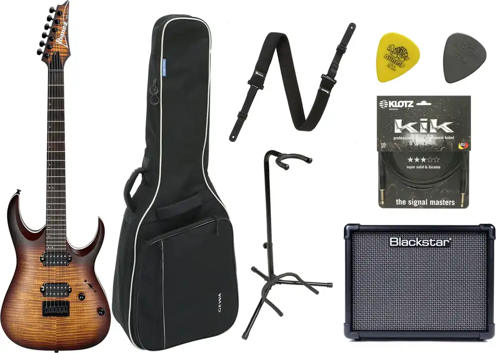 Beliebt Ibanez RGA 42 FM Dragon Eye Burst Starterset